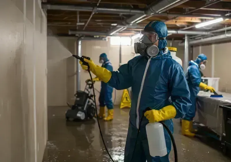 Basement Sanitization and Antimicrobial Treatment process in Hudson, CO