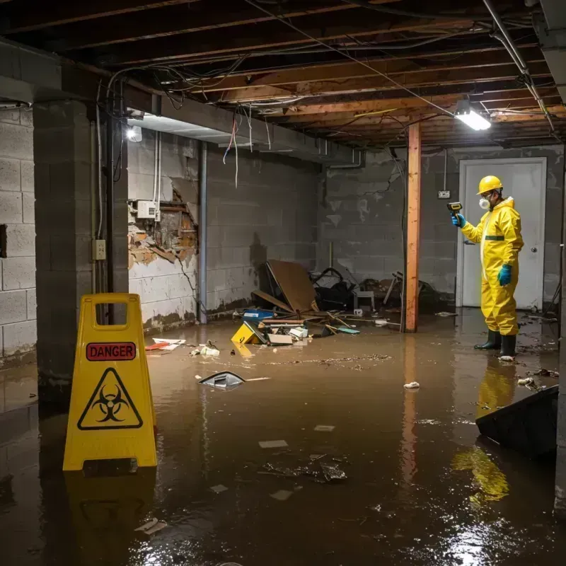 Flooded Basement Electrical Hazard in Hudson, CO Property