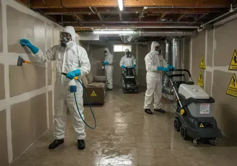 Basement Moisture Removal and Structural Drying process in Hudson, CO